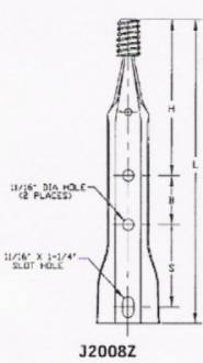 Flared Base - Semi-Closed/Folded Neck Dim Drawing Image