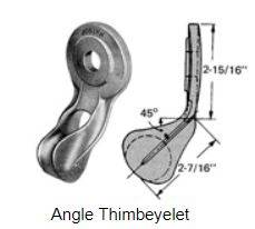 Angle Thimble Eyelets Dim Drawing Image