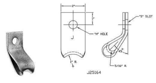 One-Bolt Formed Steel Type Dim Drawing Image