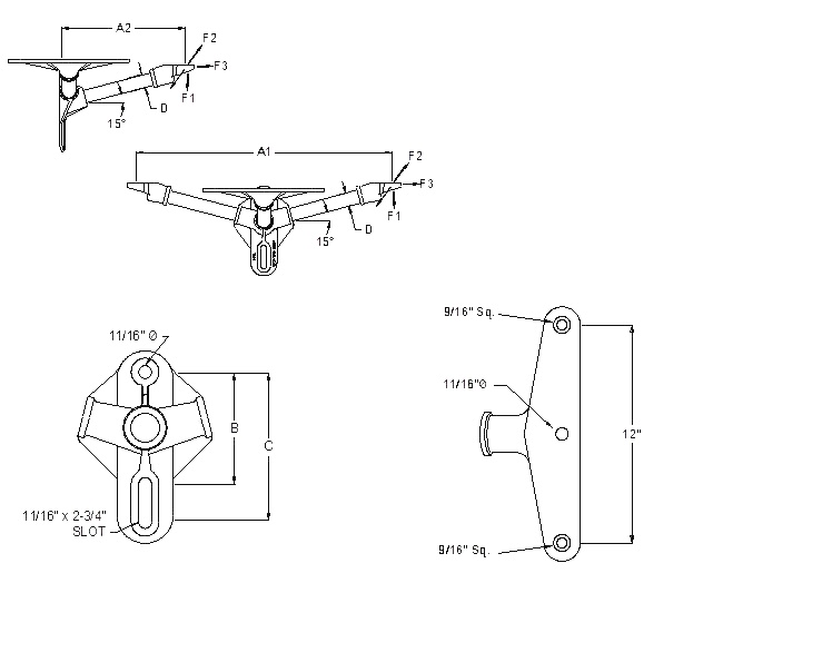 Three Phase - Double Position Dim Drawing Image