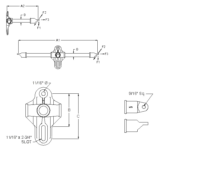 Three Phase - Single Position Dim Drawing Image