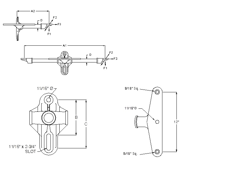 Three Phase - Double Position Dim Drawing Image