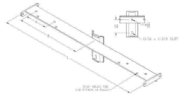 3 x 5 Angular Steel Dead End Crossarm Dim Drawing Image