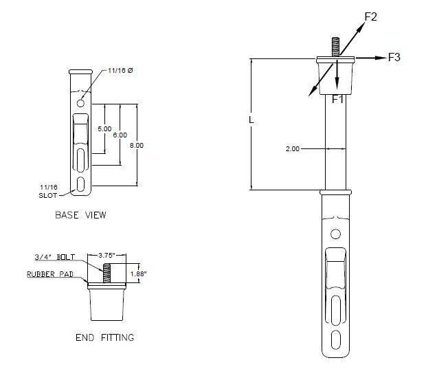 Single Phase - Line Post Dim Drawing Image