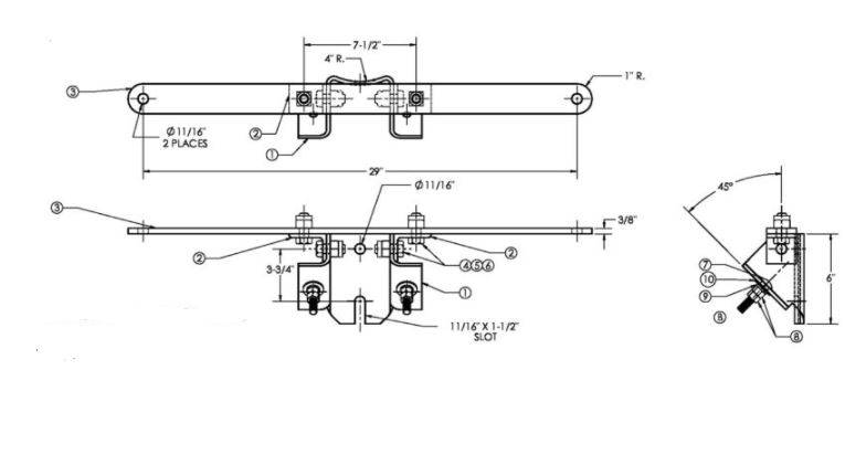 SF-SBA-5-45-SB Dim Drawing Image